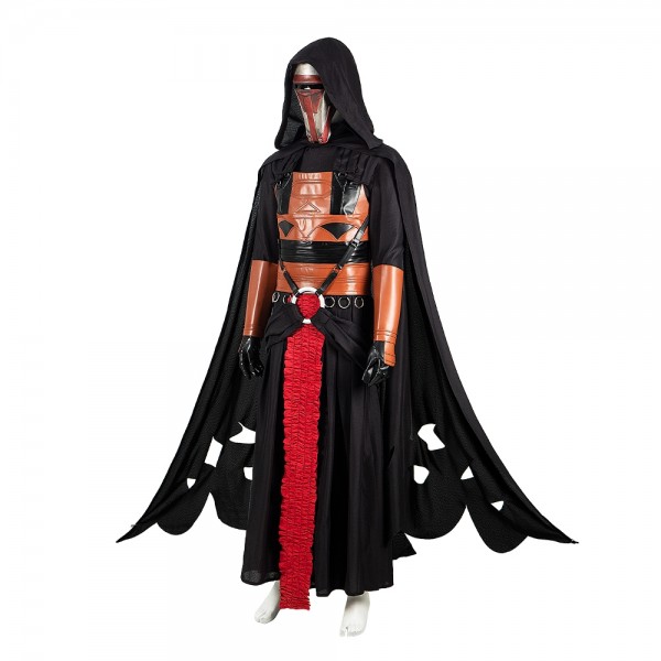 Star Wars Darth Revan Cosplay Costumes Black Cape With Helmet