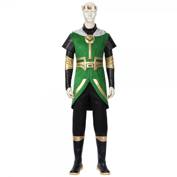 Kid Loki Laufeyson Cosplay Costume Loki Green Cosplay Outfits