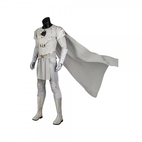 Moon Knight Cosplay Costume Marc Spector Cosplay Silver Grey Suit With Hood