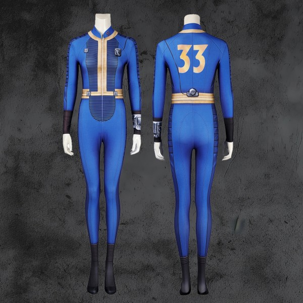 Female Lucy Cosplay Costume Printed Blue Spandex Suit
