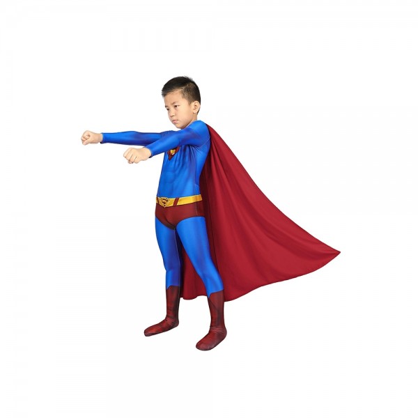 Kids Suit Crisis on Infinite Earths Superman Cosplay Costume