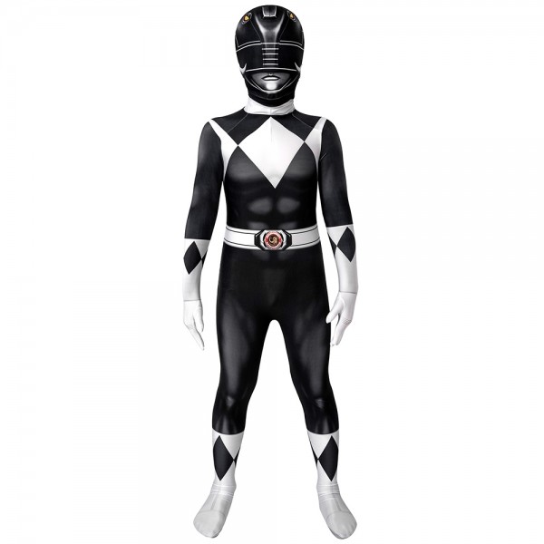 Kids Black Ranger Dress Up Cosplay Suit Power Rangers Cosplay Costume