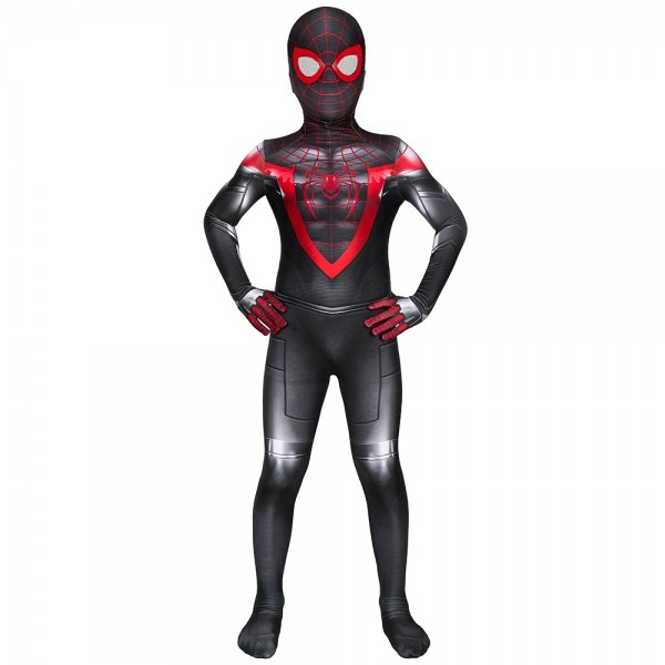 Kids Miles Morales Spiderman Cosplay Costume Halloween Kids Cosplay