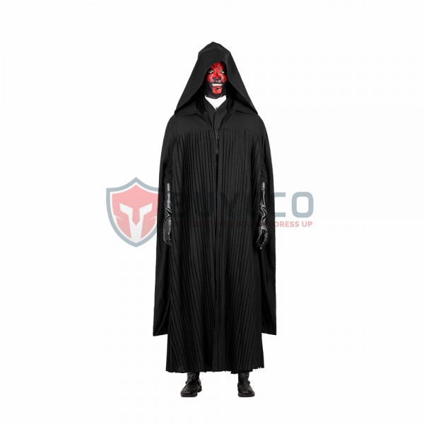 Star Wars Darth Maul Cosplay Costumes With Black Hooded Cape