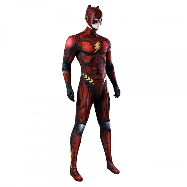 The Flash Movie Parallel Universe Edition The Flash Cospaly HD Printd Red Suits
