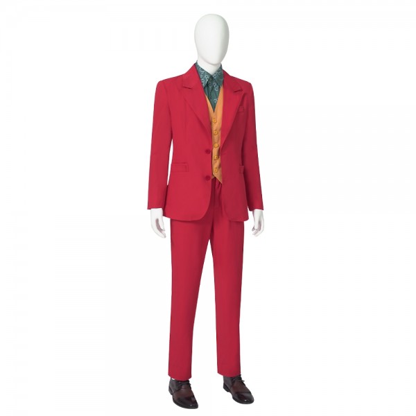2019 Joker Cosplay Costume Red Suit