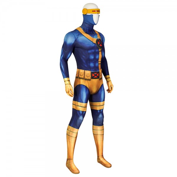 Cyclops X-Men 1997 Animated Series Cosplay Costume Printed Suit