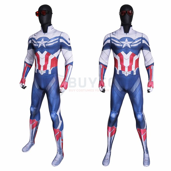 Men's Halloween Costume Captain America 4 Sam Wilson Cosplay Suit