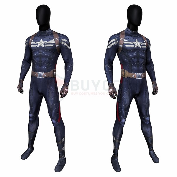 Captain America 2 Stealth Suit Cosplay Men's Halloween Costume