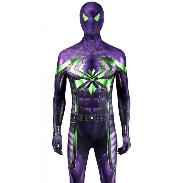 PS5 Miles Morales Spider-Man Purple Reign Suit HD Spandex Costume
