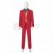 2019 Joker Cosplay Costume Red Suit