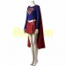 Supergirl Cosplay Suit Female SuperHero Artificial Leather Costume